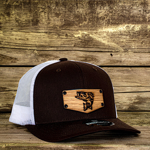 BASS FISHING HAT - WOODEN PATCH – Whiskey Dixie Hats